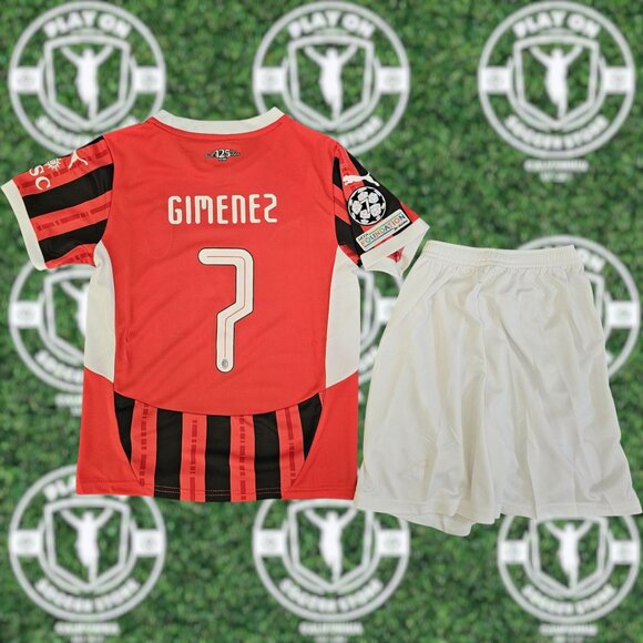 Kids AC Milan 24/25 Home Santi Gimenez Kit - Picture 2 of 3